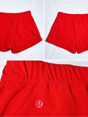 Lululemon Women’s Hot Red Athletic Running Shorts Size 2 Lightweight Activewear